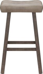 img 1 attached to Hillsdale Furniture Saddle Backless, Rustic Gray Bar Stool - Stylish and Sturdy Seating for Any Bar or Kitchen Counter