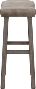 img 2 attached to Hillsdale Furniture Saddle Backless, Rustic Gray Bar Stool - Stylish and Sturdy Seating for Any Bar or Kitchen Counter