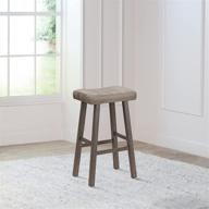 hillsdale furniture saddle backless, rustic gray bar stool - stylish and sturdy seating for any bar or kitchen counter логотип