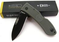 🌿 foliage green ka-bar 4062fg: dozier folding hunter with black clip and straight edge - ultimate versatility and precision логотип