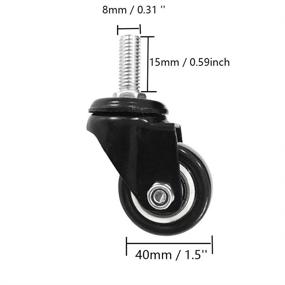 img 2 attached to 🔄 Enhanced Maneuverability with Autoly Swivel Caster Polyurethane Threaded