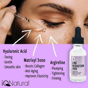 img 2 attached to 💧 iQ Natural Argireline Serum - Advanced Wrinkle & Fine Line Serum - Powerful 30% Lipotec Argireline, 30% Matrixyl 3000 & Hyaluronic Acid Formula, Visibly Reduce Fine Lines, Smooth Deep Facial Wrinkles, Stimulate Collagen Production - 1oz