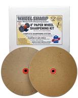 🔪 8-inch wheel sharp paper wheel knife sharpening system for 6-inch grinders - made in the usa - complete sharpening kit logo