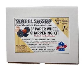 img 3 attached to 🔪 8-inch Wheel Sharp Paper Wheel Knife Sharpening System for 6-inch Grinders - Made in the USA - Complete Sharpening Kit