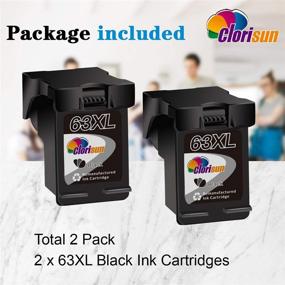 img 3 attached to 🖨️ Clorisun Remanufactured HP 63 63XL Black Ink Cartridges - 2-Pack, Compatible with Officejet 5255, 5258, 5260, 5200, 4650, 3830, 3834, Envy 4520, DeskJet 1110, 1112, 2130, 2134, 3637 Printers