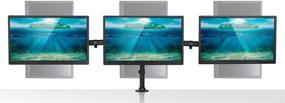 img 1 attached to 🖥️ Mount-It! Triple Monitor Mount: Full Motion, 3 Screen Desk Stand for 19-27 Inch LCD Monitors, VESA 75/100 Compatible, 54 lbs Capacity (MI-1753), Black
