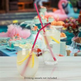 img 1 attached to 🌈 Colorful Set of 12 Reusable Aluminum Straws with Cleaning Brushes - Perfect for Parties!