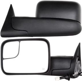 img 4 attached to 🔍 OCPTY Power Heated Towing Mirrors for 1998-2001 Ram 1500, 1998-2002 Dodge Ram 2500 3500 | Black Housing with Mounting Brackets