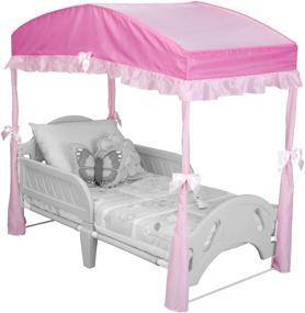 img 2 attached to 🎀 Spark Imagination with Delta Children Pink Canopy for Toddler Bed