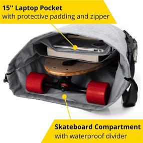 img 3 attached to 🎒 Eggboards Skateboard Backpack Laptop Bag: The Ultimate Backpack for Skateboarders
