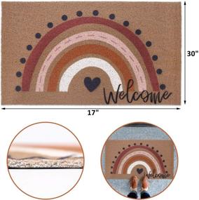 img 2 attached to 🌈 Colorful Rainbow Welcome Doormat: Perfect Housewarming & Wedding Gift 17X30 Inches