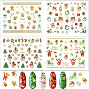 img 3 attached to Christmas Stickers Self Adhesive Sequins Snowflakes