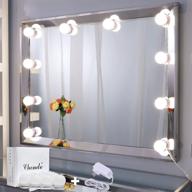 💡 светильник chende led vanity mirror lights - 11.53 фута голливудский стиль для макияжа с 10 регулируемыми по яркости дневными лампочками и адаптером переменного тока - конструкция для наклеивания на зеркало для туалетного столика или ванной комнаты - зеркало не включено логотип