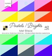 📚 durable double-sided cardstock stack: dcwv 6"x6" pastels and brights logo