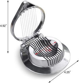 img 3 attached to Commercial Grade Aluminum Egg and Mushroom Slicer with Stainless Steel Wire by New Star Foodservice: Hand Wash Only