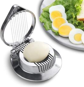 img 2 attached to Commercial Grade Aluminum Egg and Mushroom Slicer with Stainless Steel Wire by New Star Foodservice: Hand Wash Only