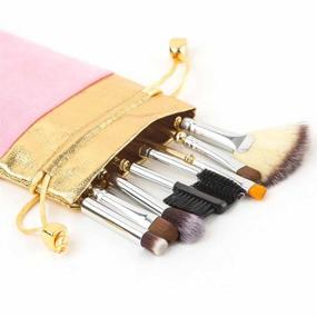 img 3 attached to 🌙 Coshine Sailor Moon Makeup Brush Set: 8pcs Magical Girl Gold Cardcaptor Sakura Brushes With Cute Pink Bag