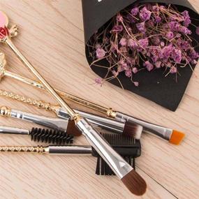 img 1 attached to 🌙 Coshine Sailor Moon Makeup Brush Set: 8pcs Magical Girl Gold Cardcaptor Sakura Brushes With Cute Pink Bag