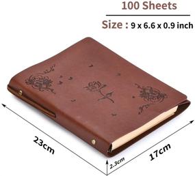 img 3 attached to 📔 Rose Brown A5 Vintage Leather Journal: Refillable Diary Notebook with 200 Blank Pages for Girls, Women, Travelers - Sketchbook, Planner, and More!