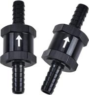 🔌 evil energy 10mm 3/8'' fuel line check valve - non return, oil petrol diesel - aluminium alloy, black (pack of 2) logo