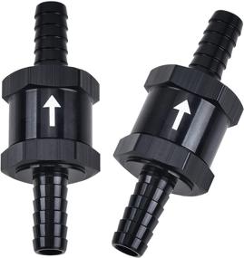 img 4 attached to 🔌 EVIL ENERGY 10mm 3/8'' Fuel Line Check Valve - Non Return, Oil Petrol Diesel - Aluminium Alloy, Black (Pack of 2)