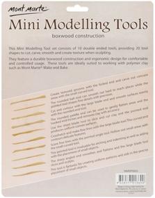 img 3 attached to Mont Marte Boxwood Mini Clay Modeling Tools 10 Piece Set - 20 Double Ended Pieces for Cutting, Carving, and Smoothing Clay - Ideal for Clay Modeling and Sculpting