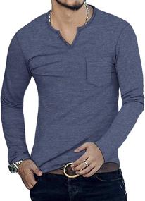 img 1 attached to NITAGUT Casual Sleeve Pocket T-Shirts: Trendy Men's Clothing in T-Shirts & Tanks