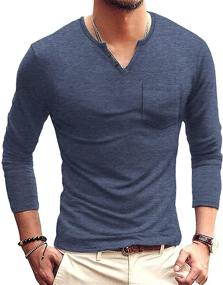 img 3 attached to NITAGUT Casual Sleeve Pocket T-Shirts: Trendy Men's Clothing in T-Shirts & Tanks