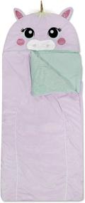 img 3 attached to 🦄 Heritage Kids Unicorn Plush Hooded Sleeping Bag: Cozy and Enchanting in Purple (64"L x 25"W)