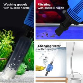 img 3 attached to 🐟 Yescom AquaBasik Electric Aquarium Fish Tank Sand Gravel Cleaner: Efficient Automatic Water Changer with Extendable Tube, Syphon Filter, and Powerful Vacuum Pump