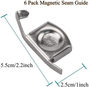 img 3 attached to 🧲 Magnetic Seam Guide Set - 6 Pieces Sewing Machine Attachments for Accurate Seam Allowances and Precise Straight Line Sewing