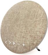 🔊 outdoor portable bluetooth speaker with fm radio - dual pairing, loud stereo, & booming bass for home and party - 24-hour playtime - black (brown) logo