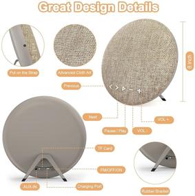 img 3 attached to 🔊 Outdoor Portable Bluetooth Speaker with FM Radio - Dual Pairing, Loud Stereo, & Booming Bass for Home and Party - 24-Hour Playtime - Black (Brown)