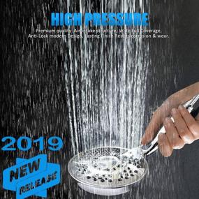 img 3 attached to WASSERN Handheld Shower Head: High Pressure, 6 Settings, 81 Jets, Rainfall Massage, Water Saving, Extra Long Hose, Angle Adjustable - Chrome