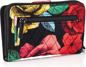 img 3 attached to 👛 Enhanced RFID Protected Cotton Turnlock Wallet for Women by Vera Bradley