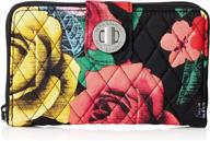 👛 enhanced rfid protected cotton turnlock wallet for women by vera bradley logo