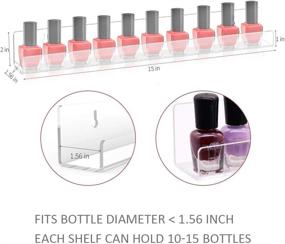 img 2 attached to 💅 Efficiently Organize Your Nail Polish Collection with NRdisplay Nail Polish Rack: Wall-Mounted Clear Acrylic Shelf, 6 Pack Solution