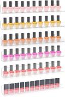 💅 efficiently organize your nail polish collection with nrdisplay nail polish rack: wall-mounted clear acrylic shelf, 6 pack solution logo