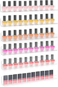 img 4 attached to 💅 Efficiently Organize Your Nail Polish Collection with NRdisplay Nail Polish Rack: Wall-Mounted Clear Acrylic Shelf, 6 Pack Solution