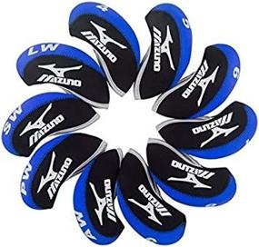 img 1 attached to 🏌️ Premium Neoprene 10X Blue & Black Golf Iron HeadCover for Mizuno MP69 JPX-85 EX Clubs - New Gift