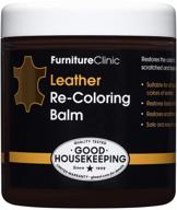 furnitureclinic leather re-coloring balm - non-toxic furniture leather color restorer | 16 colors leather repair cream (dark brown) | 8.5 fl oz logo