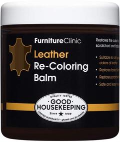 img 4 attached to FurnitureClinic Leather Re-Coloring Balm - Non-Toxic Furniture Leather Color Restorer | 16 Colors Leather Repair Cream (Dark Brown) | 8.5 fl oz