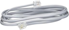 img 1 attached to 📞 High-Quality Heavy Duty RJ11 Silver Satin Telephone Cord - TeleDirect Premium