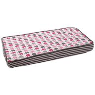 bacati - elephants pink/grey mini changing pad cover: stylish & practical for your baby's comfort logo