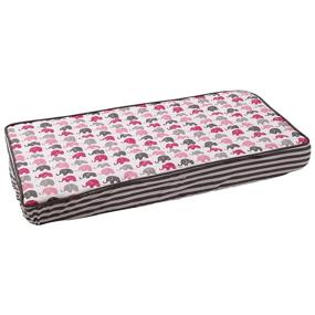 img 4 attached to Bacati - Elephants Pink/Grey Mini Changing Pad Cover: Stylish & Practical for Your Baby's Comfort