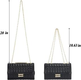 img 2 attached to Stylish Women's PU Leather Crossbody Purse with Golden Chain - Trendy Shoulder Bags and Satchel Handbags