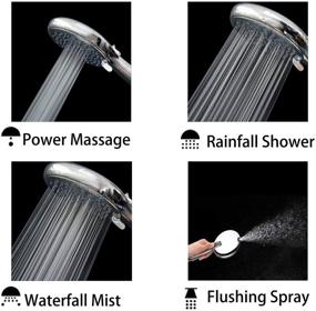 img 3 attached to 🚿 Suptaps High Pressure Handheld Shower Head: Detachable 4.7" Hand Held Showerhead with Extra Long 70" Stainless Steel Hose, 4 Spray Settings, Chrome