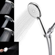 🚿 suptaps high pressure handheld shower head: detachable 4.7" hand held showerhead with extra long 70" stainless steel hose, 4 spray settings, chrome logo