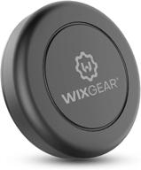 ультратонкий универсальный магнитный автомобильный держатель wixgear для мобильных телефонов и мини-планшетов с технологией быстрого магнитного крепления swift-snap - установка на плоскую панель приборов логотип