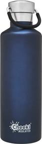 img 4 attached to CHEEKI Insulated Stainless Steel Water Bottle, Classic Range (600 ml/20 oz); Reusable Metal Sports Thermos, BPA-Free and Safe Drink Bottle, Cool Thermal Flask for Running, Gym, Cycling, and School